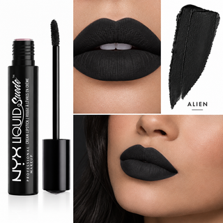 NYX Liquid Suede Cream Lipstick juodi lūpų dažai – 24 Alien, 4 ml