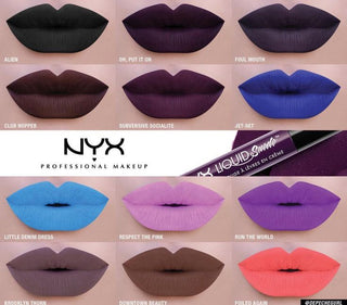 NYX Liquid Suede Cream Lipstick juodi lūpų dažai – 24 Alien, 4 ml