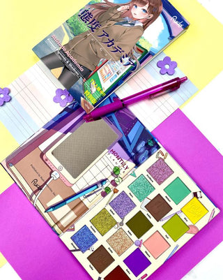 Rude Cosmetics Manga Collection Pressed Pigments & Shadows Palette - Attitude Academia